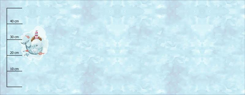 VELRYBA A MAJÁK vz. 1  (KOUZELNÝ OCEÁN) - PANORAMICKÝ PANEL (60cm x 155cm)