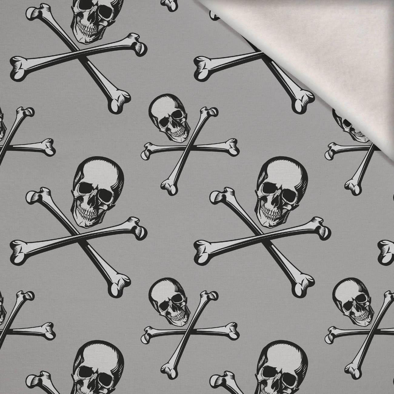 LEBKY A KOSTI - teplákovina počesaná s elastanem ITY