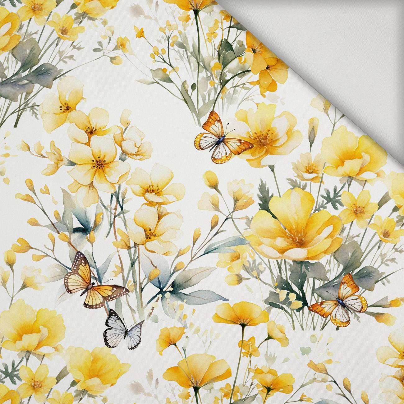 FLOWERS (BUTTER YELLOW) - Thermo lycra