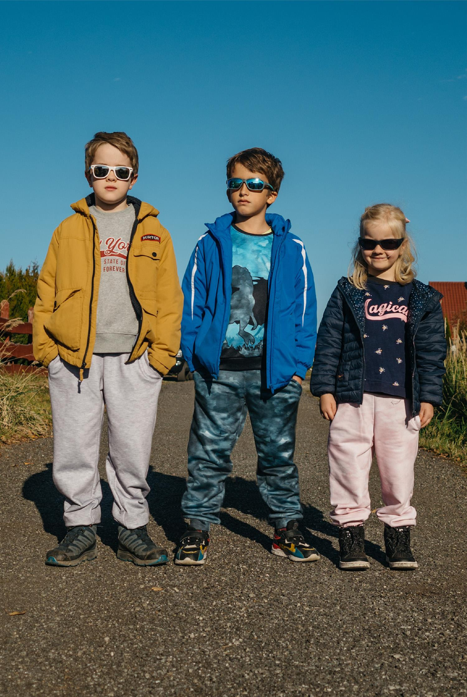 DĚTSKÉ JOGGERY (ROBIN) - DARK BLUE - Sada šití