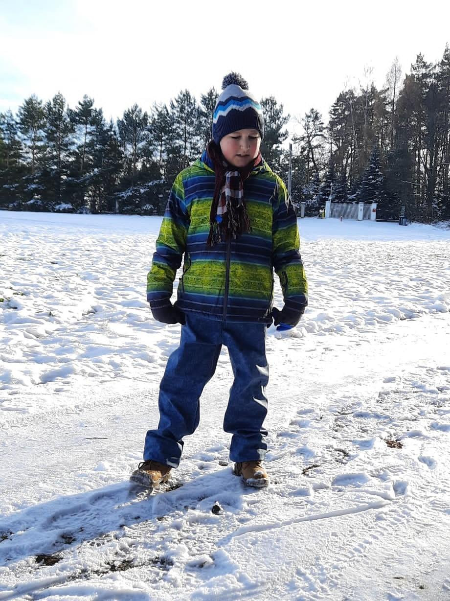 SOFTSHELLOVÉ DĚTSKÉ KALHOTY (YETI) - SKVRNY (zelený) / černý