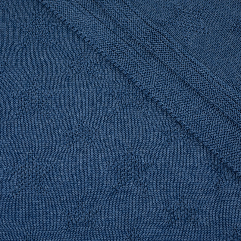 DEKA (HVĚZDY) / jeans S - tenký panel pletený