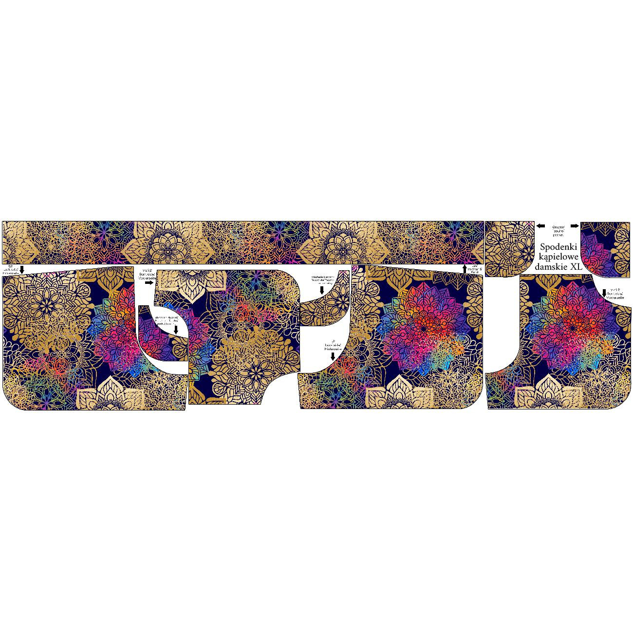 Dámské koupací šortky - MANDALA vz. 2