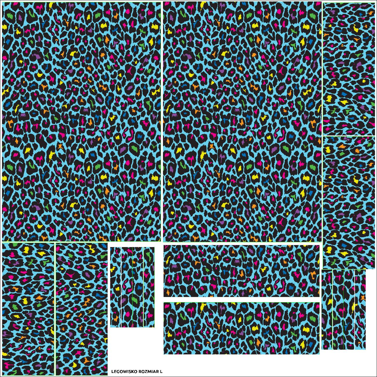 ZVÍŘECÍ POSTEL - NEON LEOPARD vz. 3 - sada siti