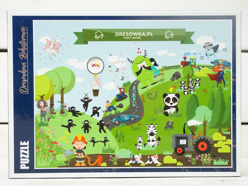 Puzzle “Dresówkowý hrdinové”