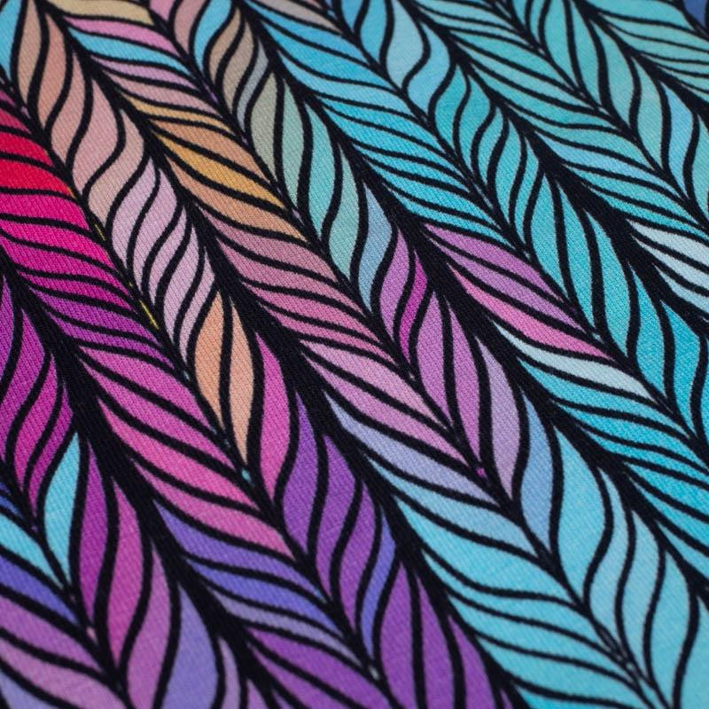 PLETENEC / duhový - organický úplet single jersey s elastanem