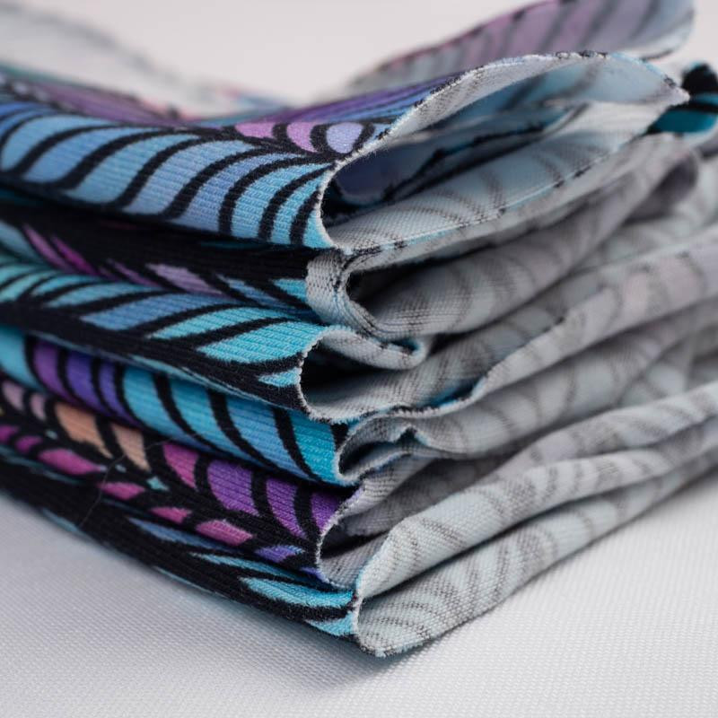 PLETENEC / duhový - organický úplet single jersey s elastanem