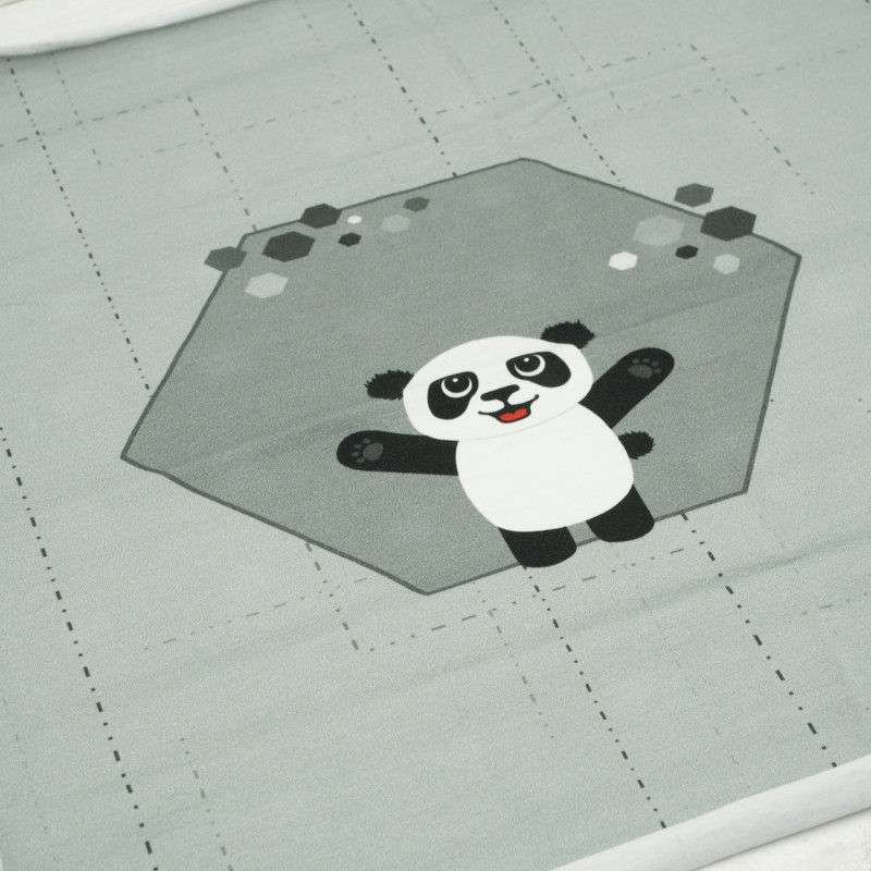 PANDA JANEK (hexagony) / šedý - panel úplet TE210