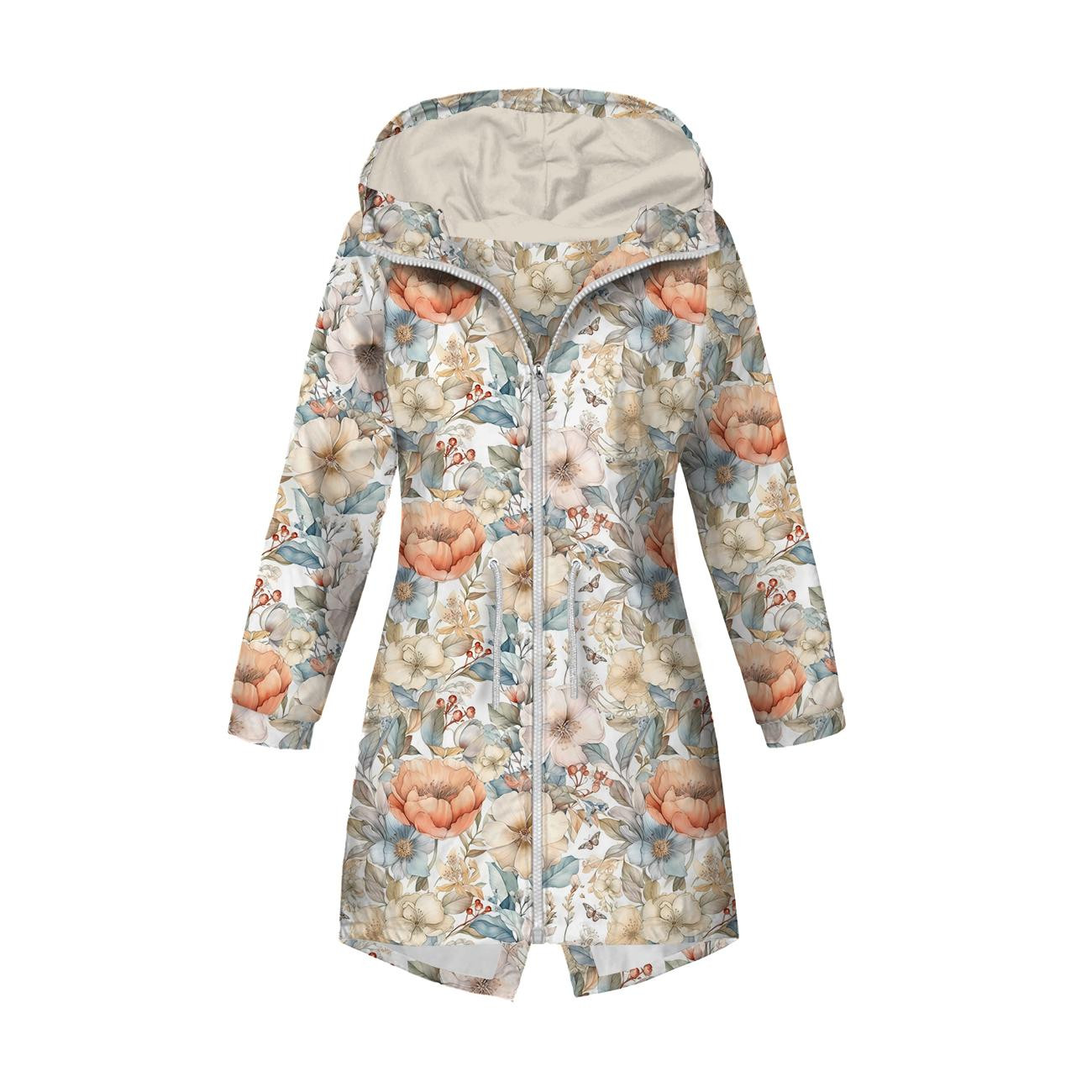 DÁMSKÁ BUNDA PARKA (ANNA) - PASTEL FLOWERS WZ.15 - softshell