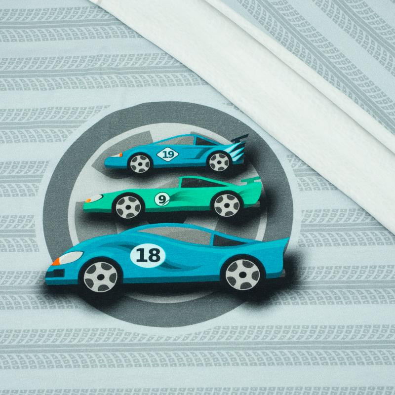 RYCHLÁ AUTA / modrý - panel úplet TE210