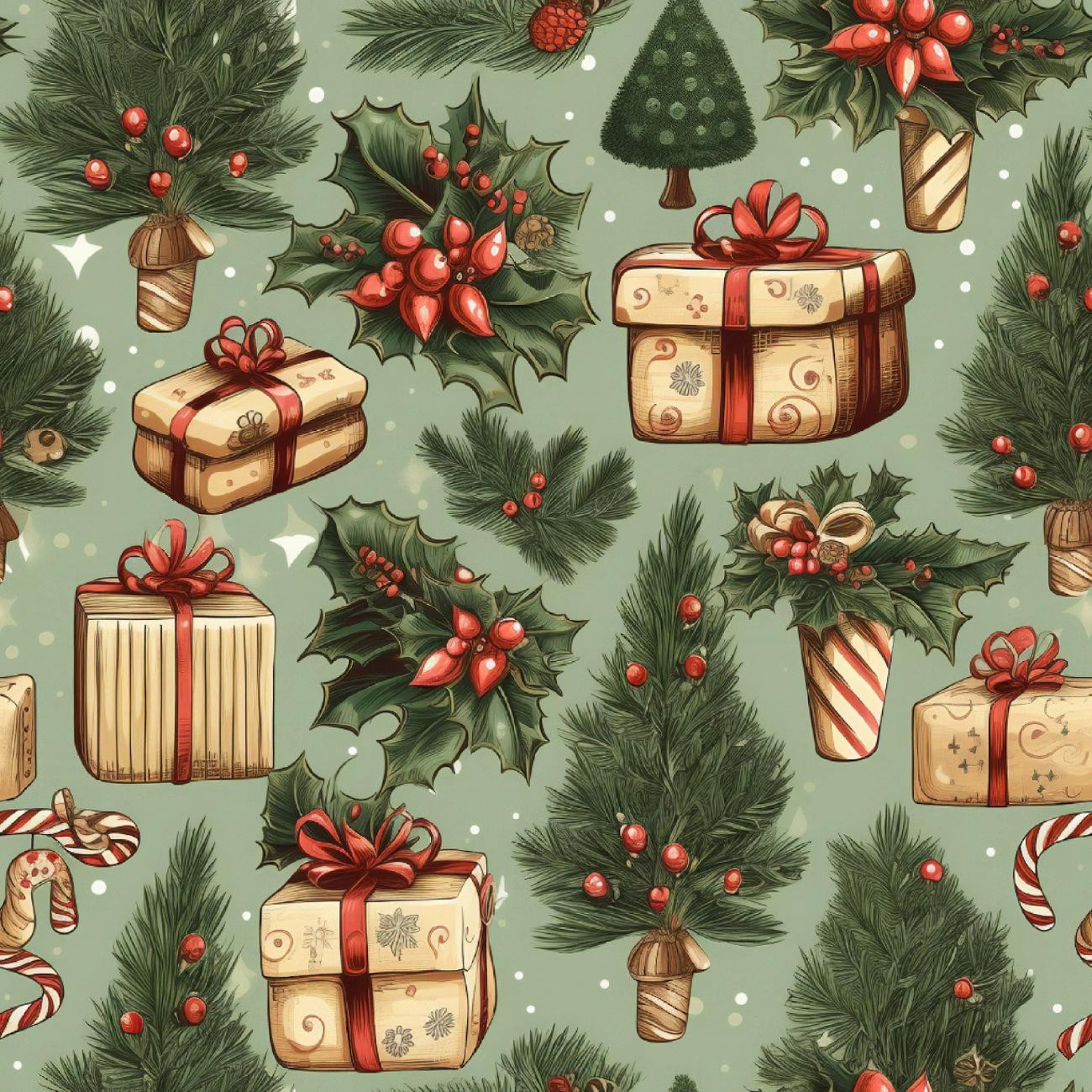 Vintage Christmas wz.13 - Krep