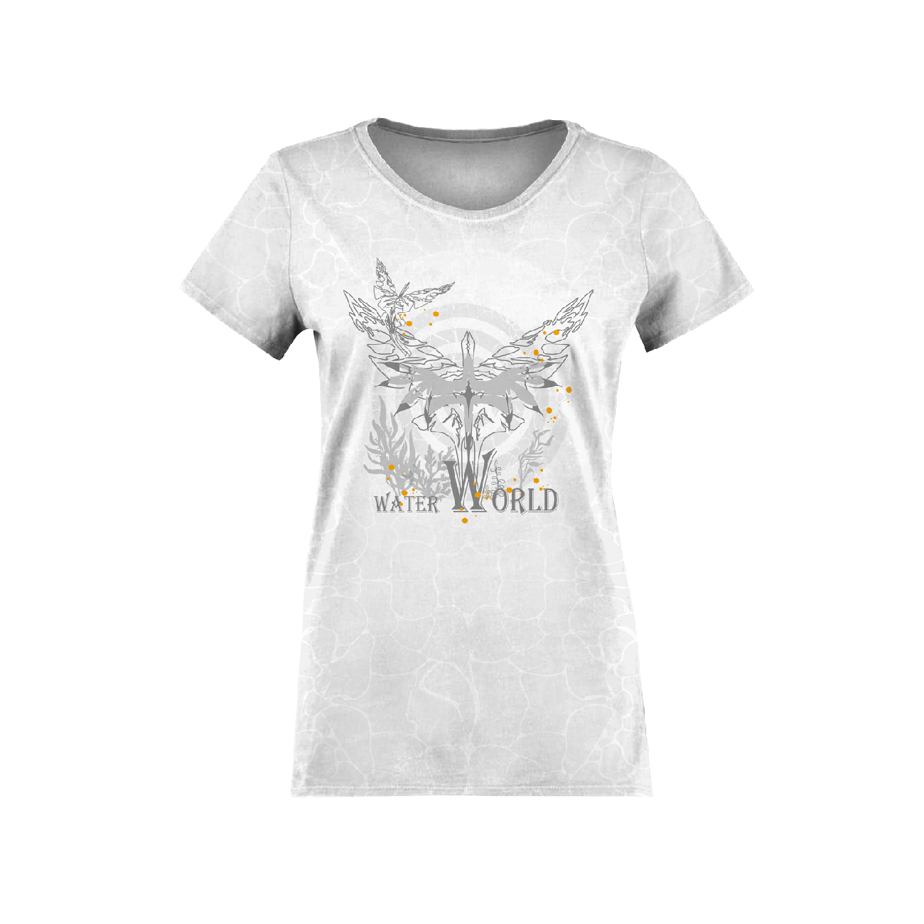 VODNÍ SVĚT / šedá - panel (60cm x 50cm)