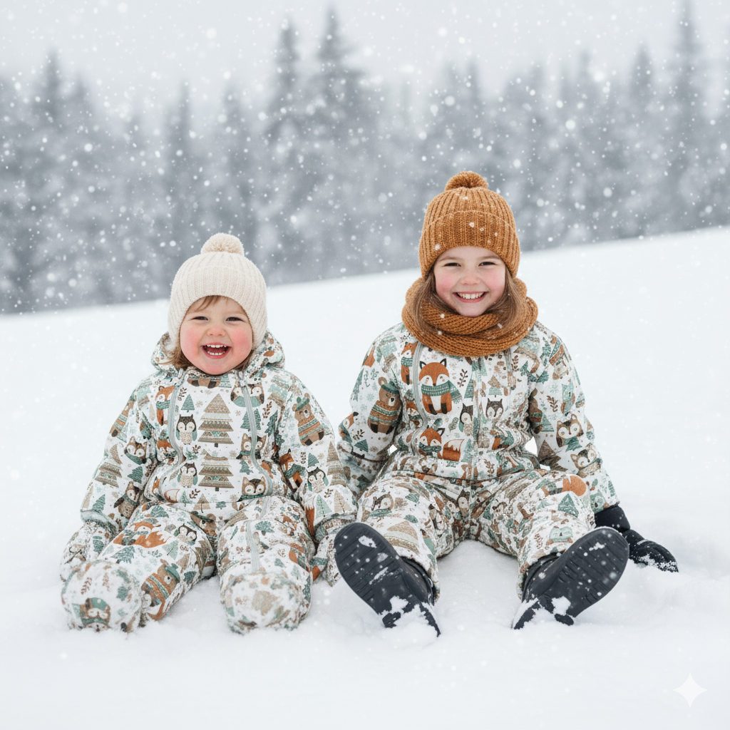 WINTER ANIMALS WZ.1 - Tkanina na ubrusy