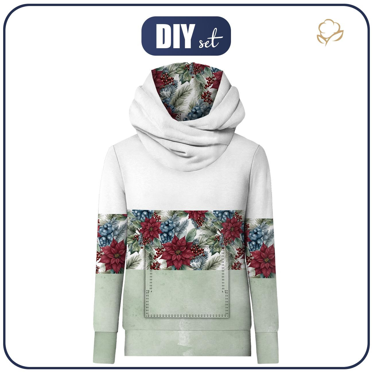 UNISEX HYDROFOBNÍ MIKINA UNISEX - WINTER FLOWERS VZ. 14 - Sada šití