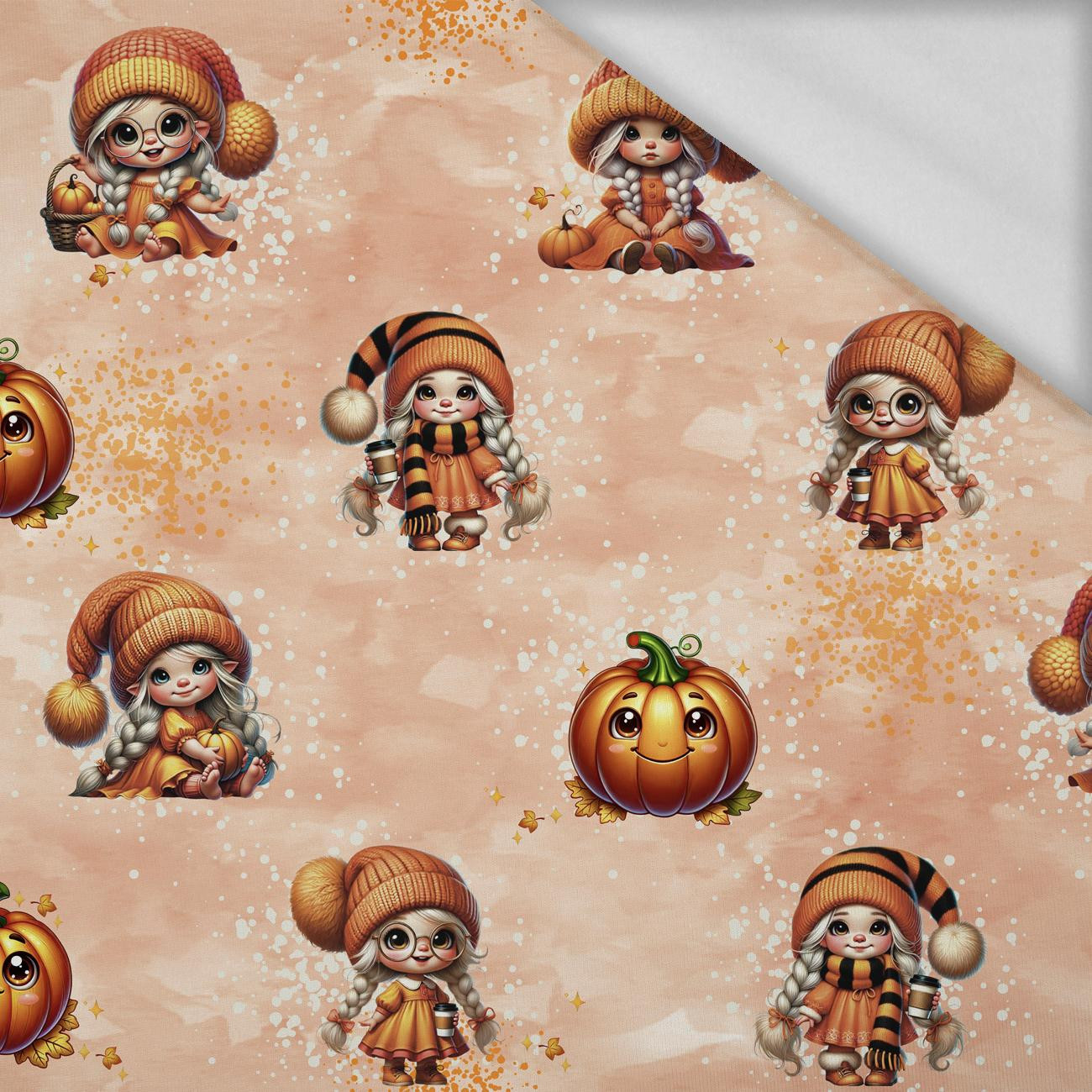 Cute Halloween wz. 9 - lehký, česaný úplet