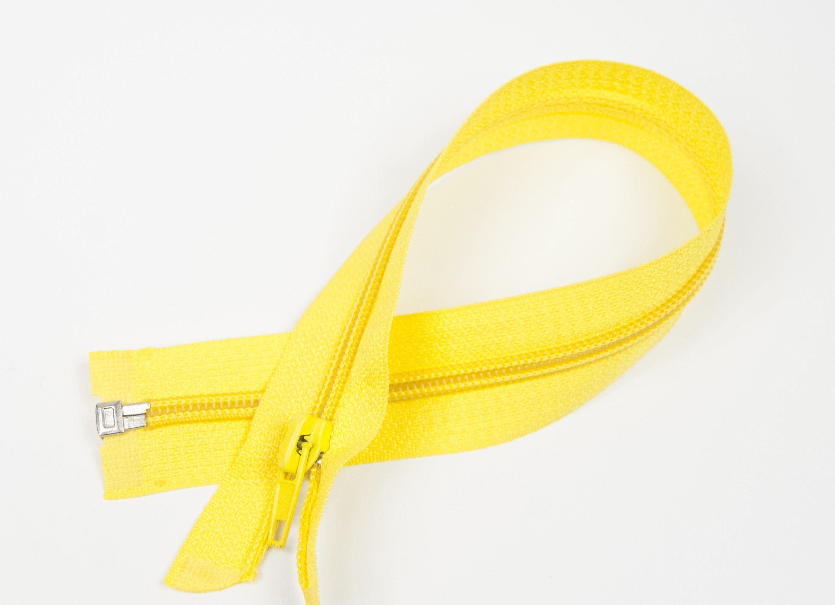 Spirálový zip 50cm dělitelný - žlutý