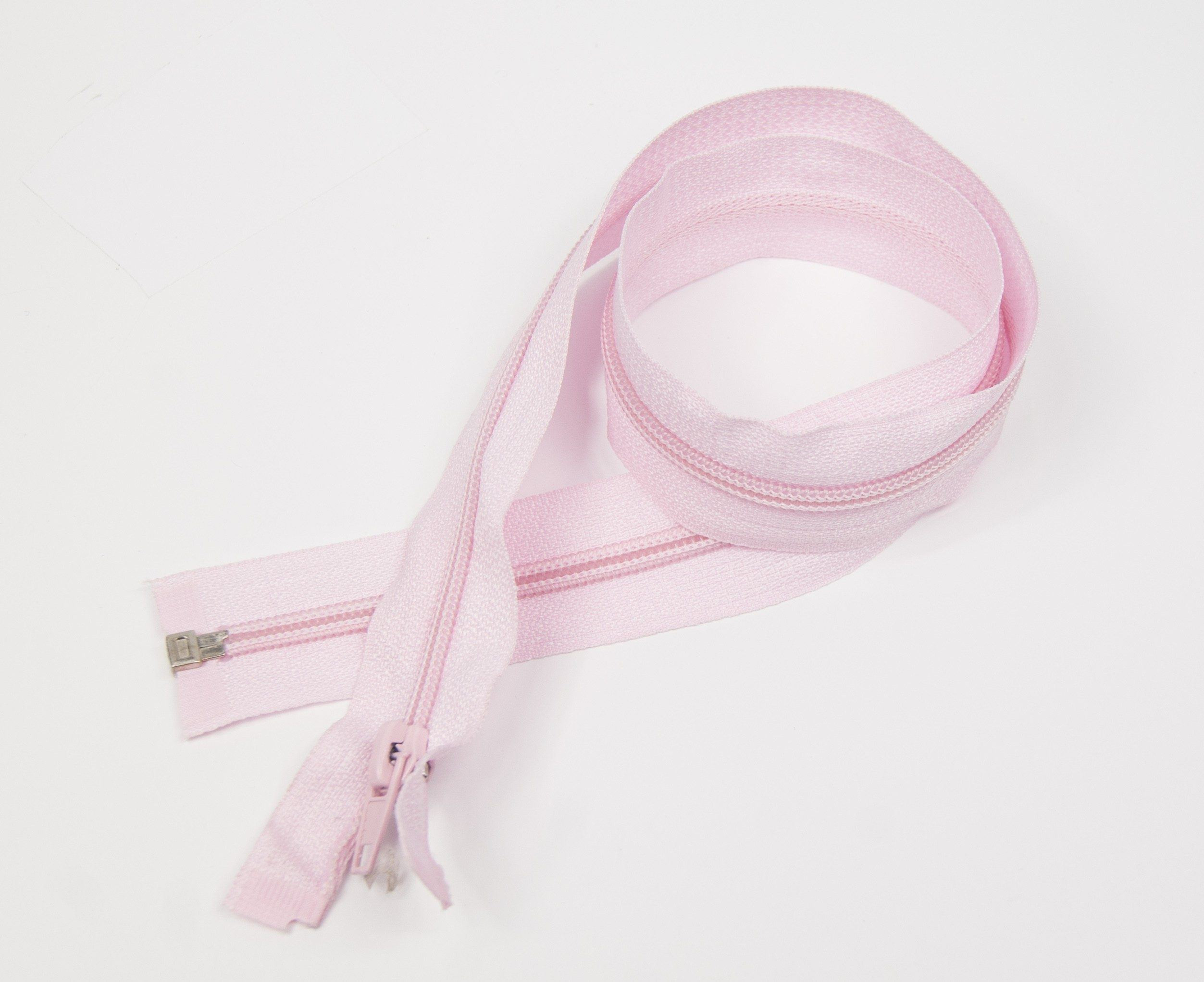 Spirálový zip 65cm dělitelný- růžově pudrový