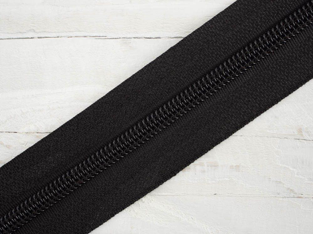 Stuha pro spirální zip 5mm  černá - 580