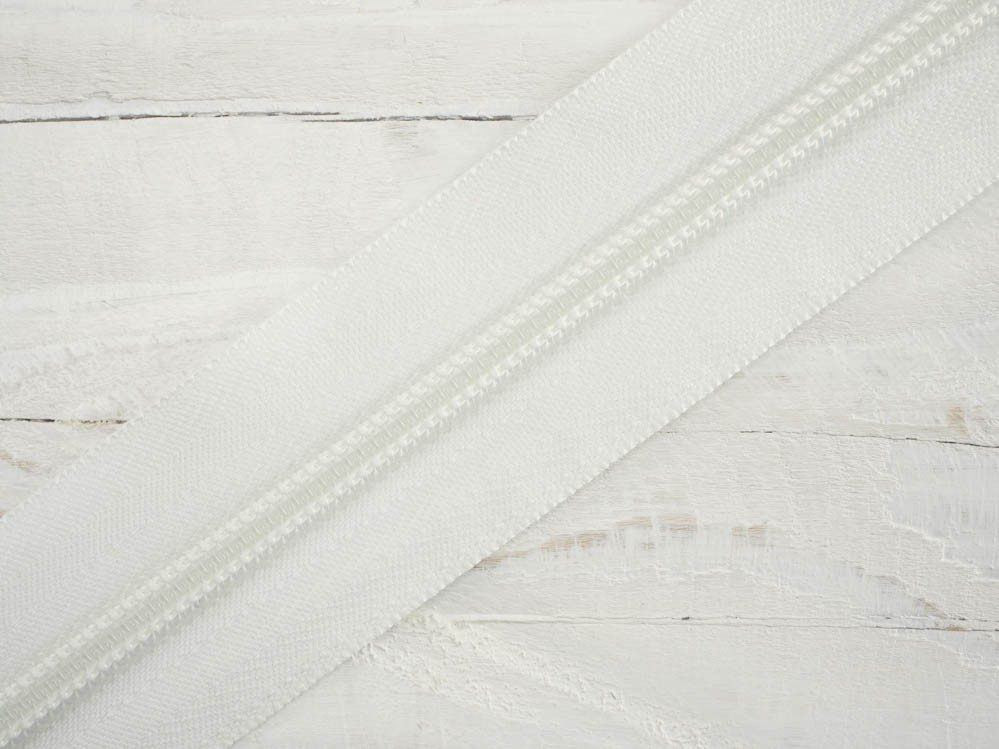 Stuha pro spirální zip 5mm  bílá - 501