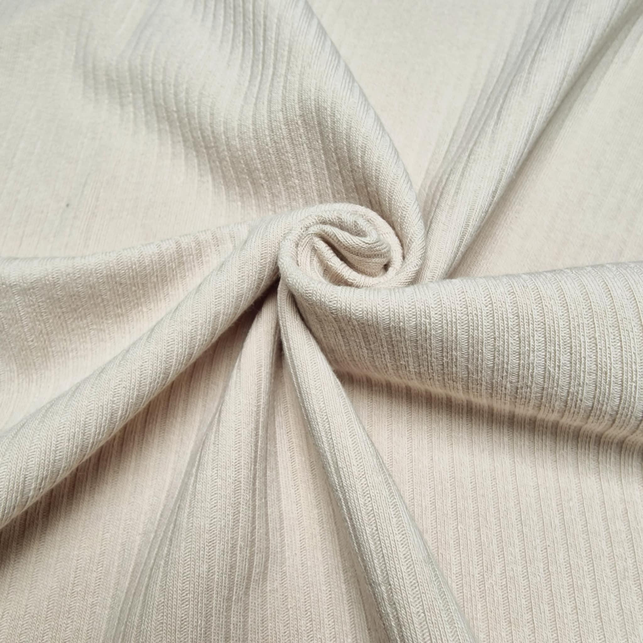 Žebrovaný úplet HARMONIA 4x2 - Light beige (D-55)