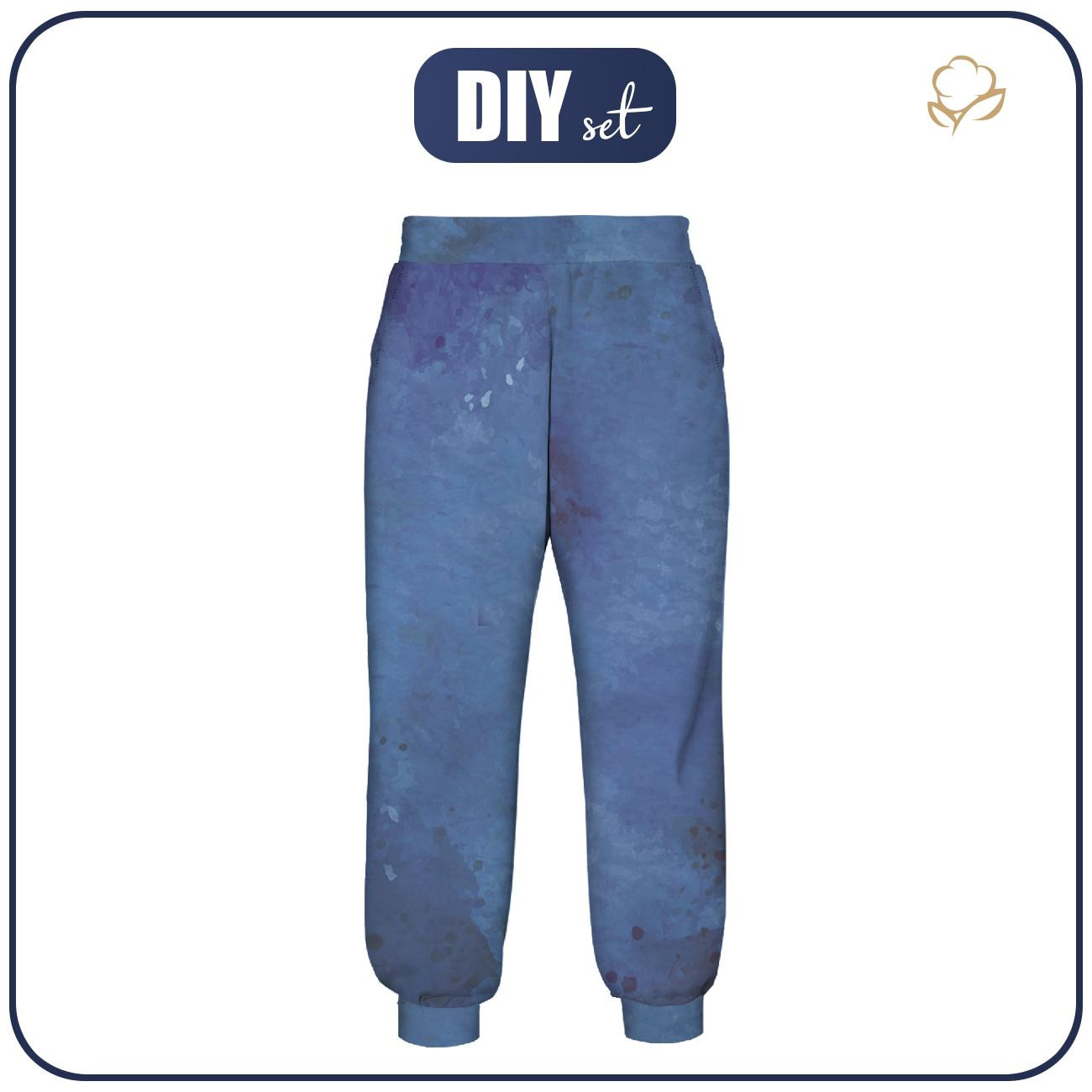 DĚTSKÉ JOGGERY (ROBIN) - BLUE - Sada šití