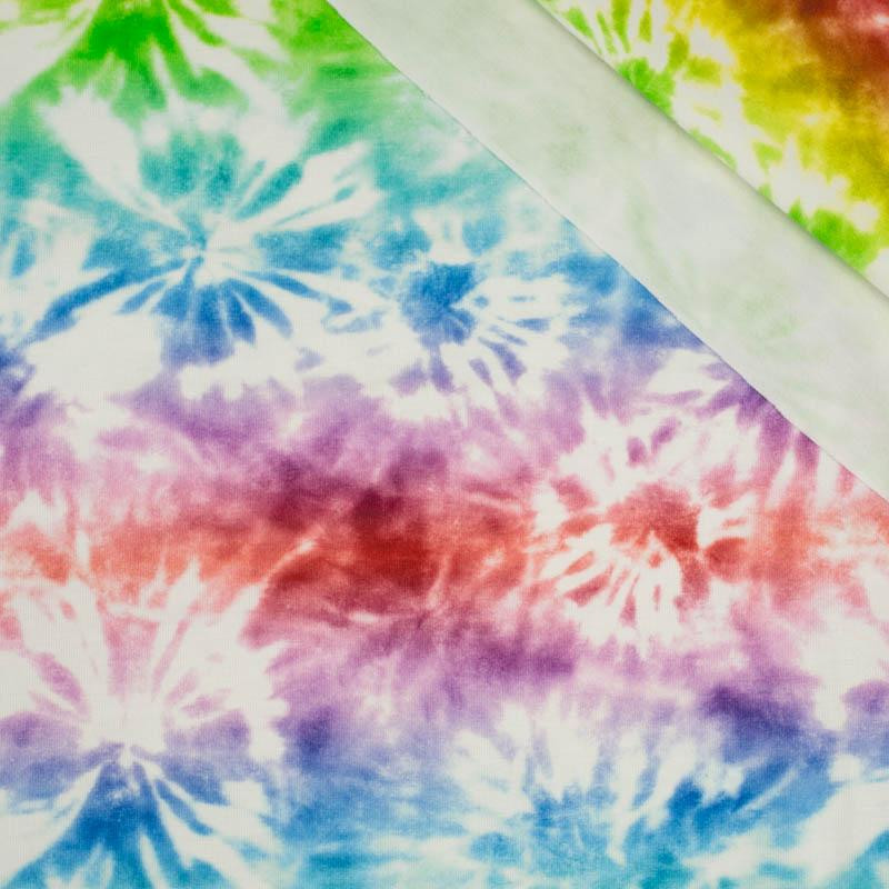 BATIK vz. 1 / duhový- organický úplet single jersey s elastanem 