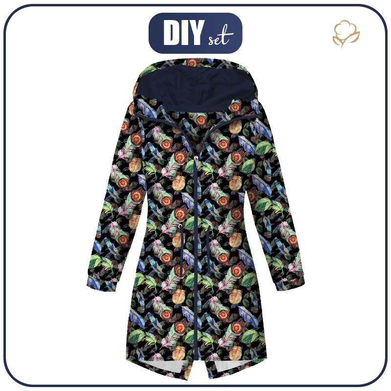 DÁMSKÁ BUNDA PARKA (ANNA) - PAWIE PIÓRKA / czarny - softshell