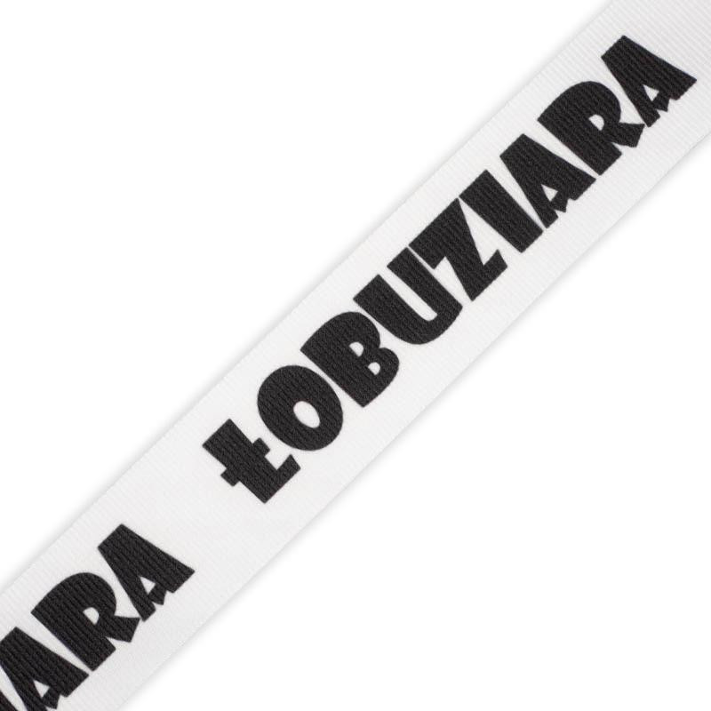 Rypsová stuha ŁOBUZIARA 30mm - bílý