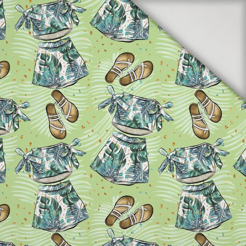 PRÁZDNINOVÁ MÓDA / palmy - lycra pro plavky 240g PRÁZDNINOVÁ MÓDA / palmy - lycra pro plavky 240g