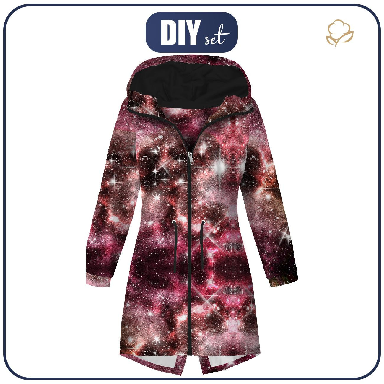 DÁMSKÁ BUNDA PARKA (ANNA) - Akvarelová galaxie Vz. 9 - softshell