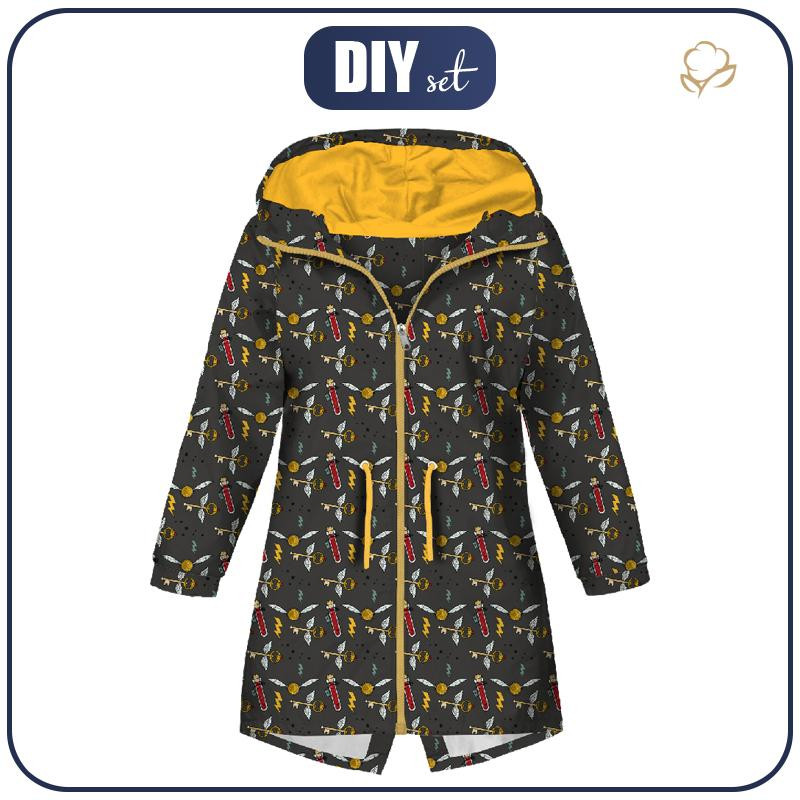 DĚTSKÁ BUNDA PARKA (ARIEL) - KOUZELNÝ MIX VZ. 5 (KOUZELNÁ ŠKOLA) / grafit - softshell