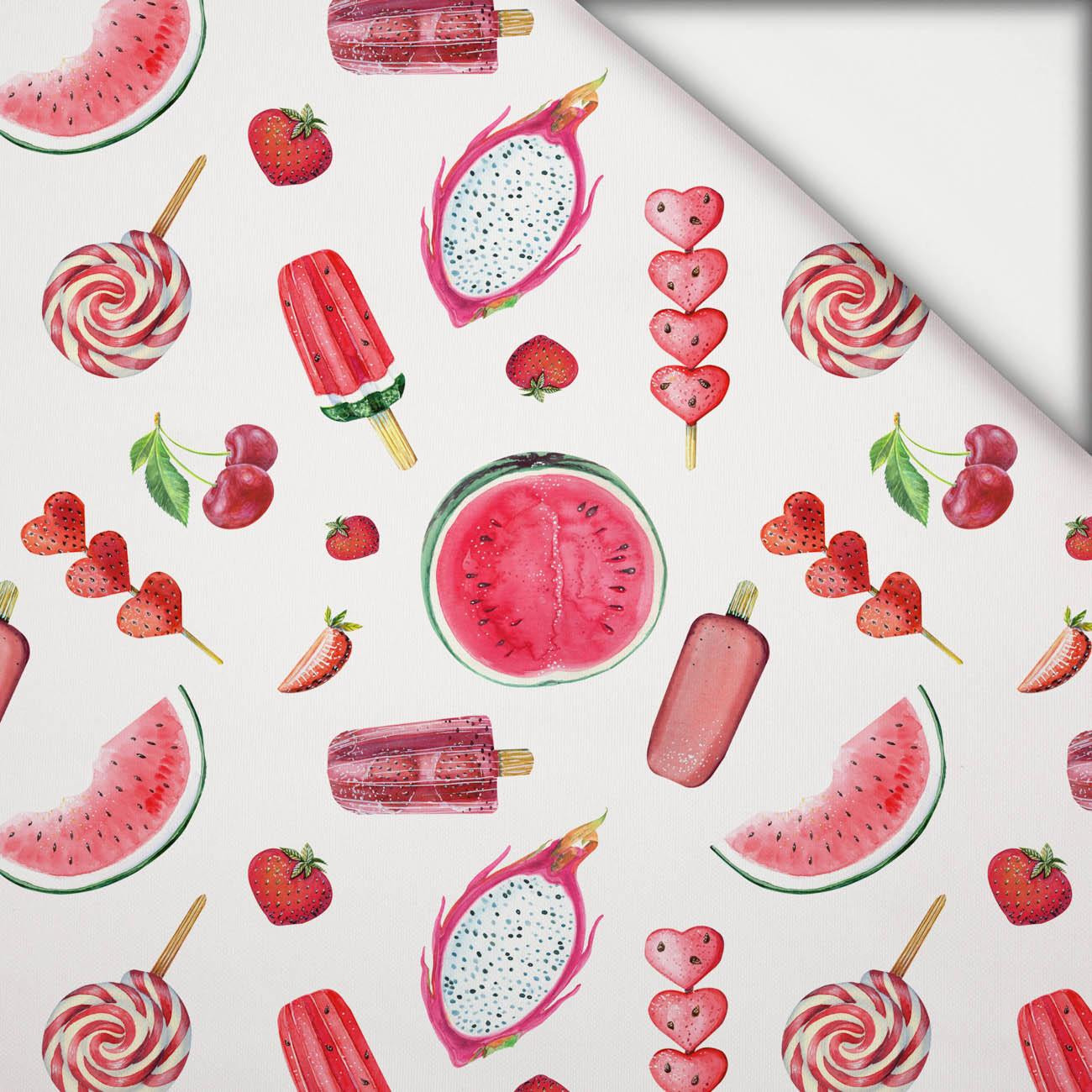 VODNÍ MELOUN MIX - lehký, česaný úplet VODNÍ MELOUN MIX - lehký, česaný úplet