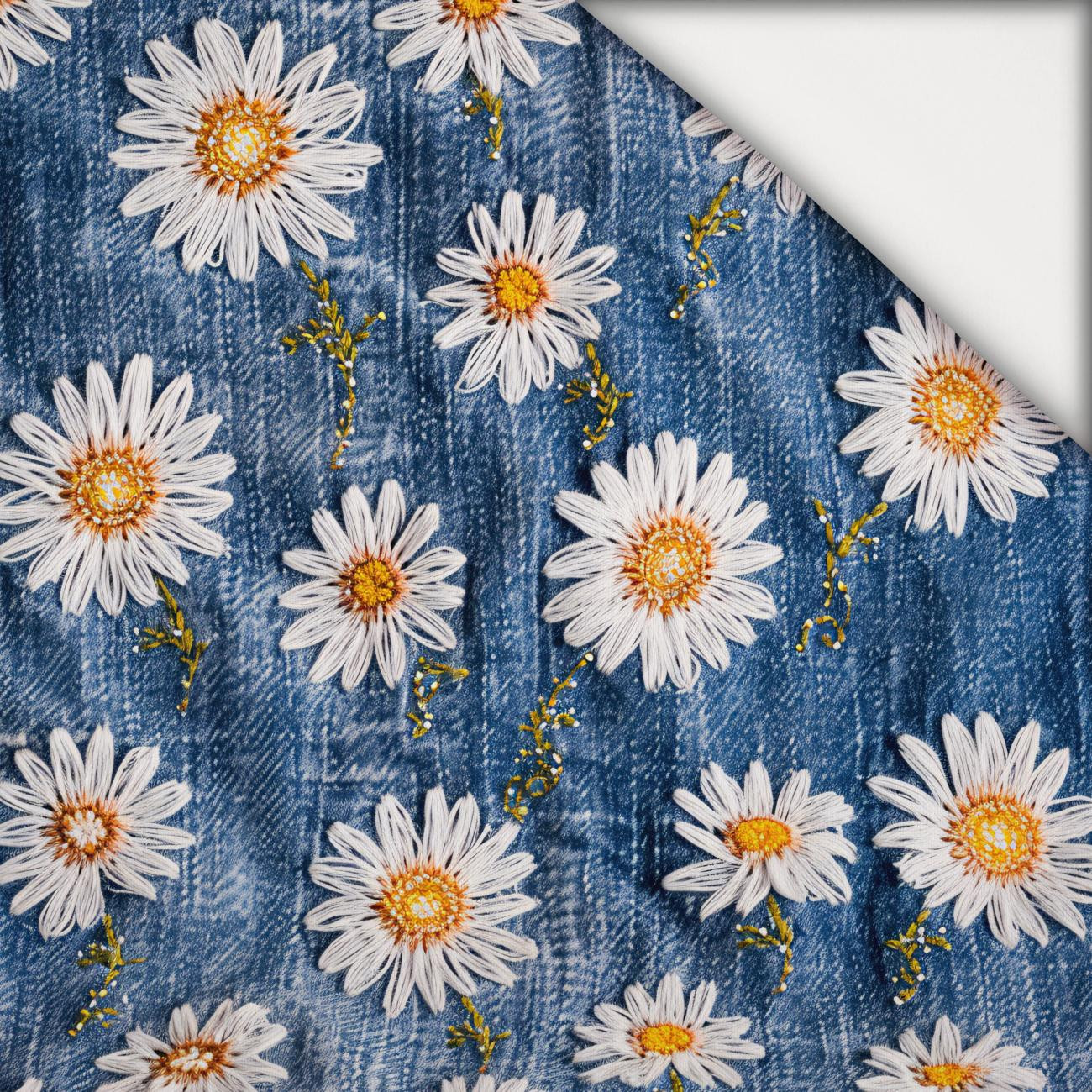 DAISIES DENIM IMITATION VZ. 2 - lehký, česaný úplet DAISIES DENIM IMITATION VZ. 2 - lehký, česaný úplet