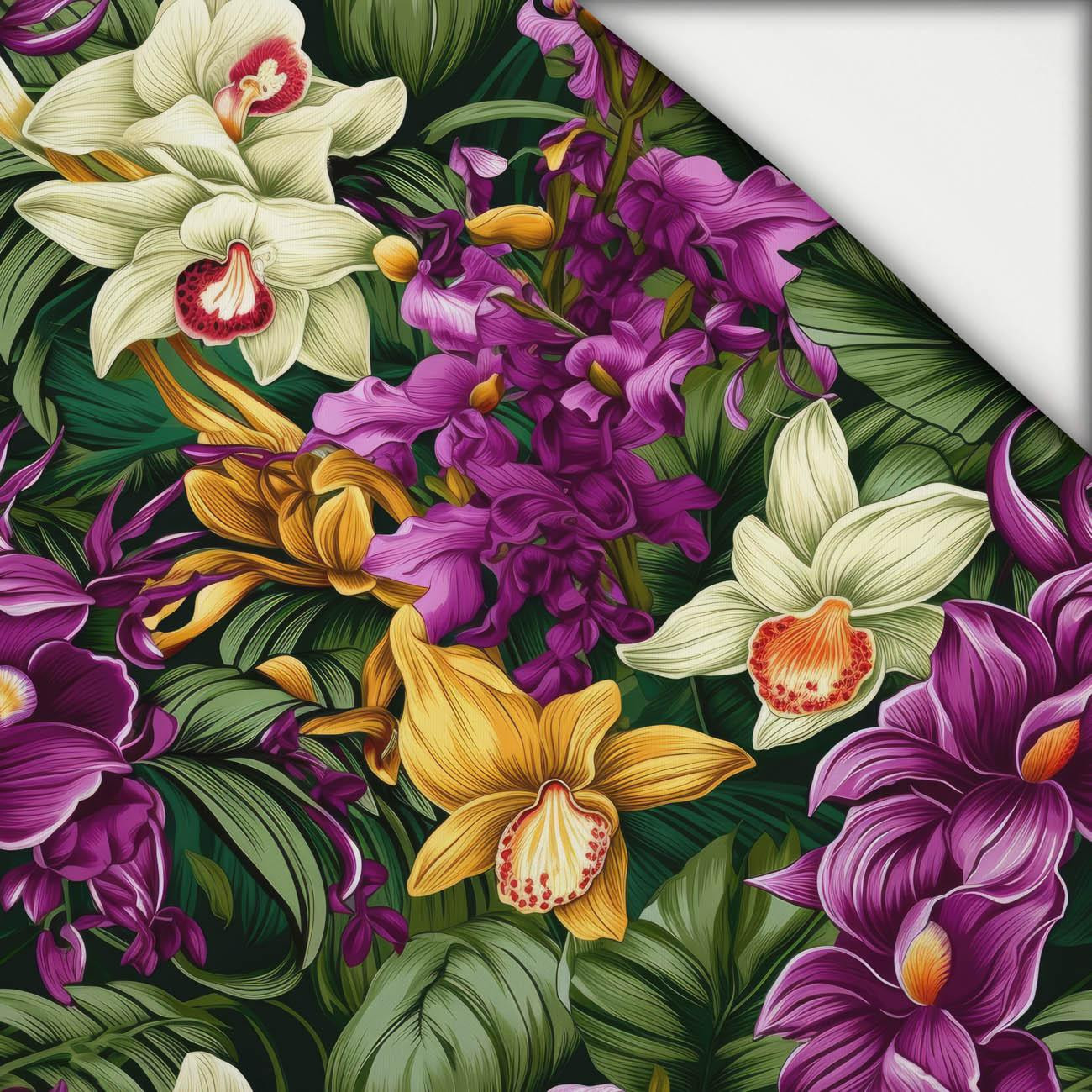 EXOTIC ORCHIDS VZ. 7 - lehký, česaný úplet EXOTIC ORCHIDS VZ. 7 - lehký, česaný úplet