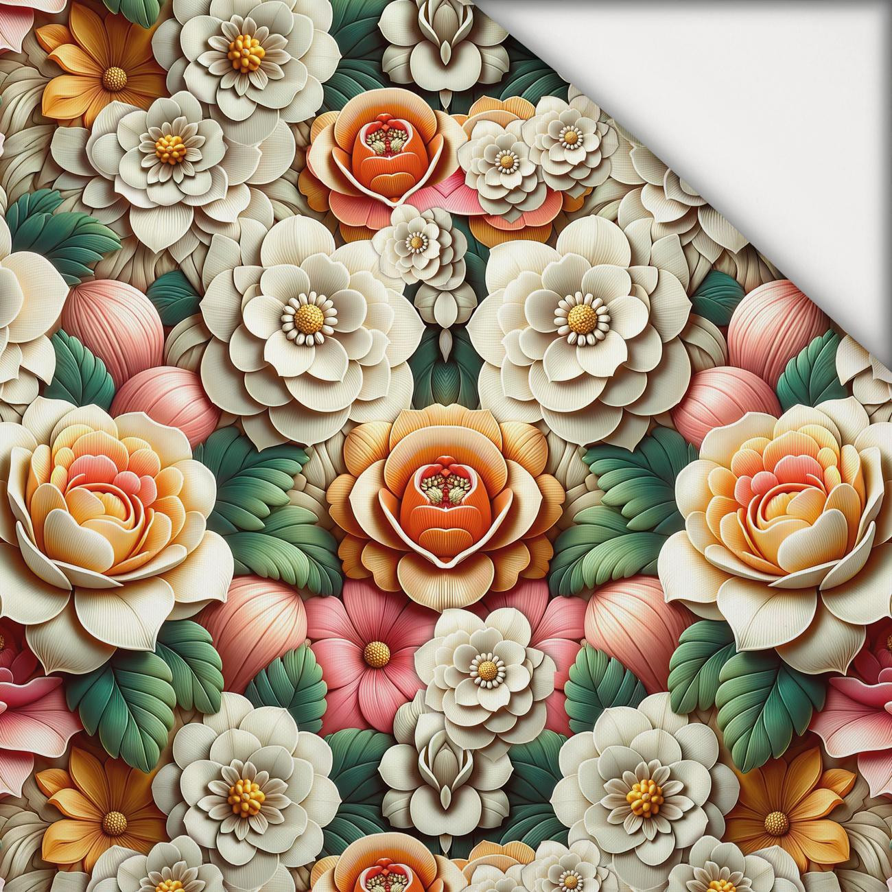 FLOWERS - lehký, česaný úplet FLOWERS - lehký, česaný úplet