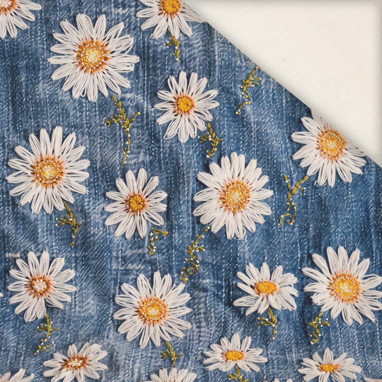 DAISIES DENIM IMITATION VZ. 2- Slub Weave