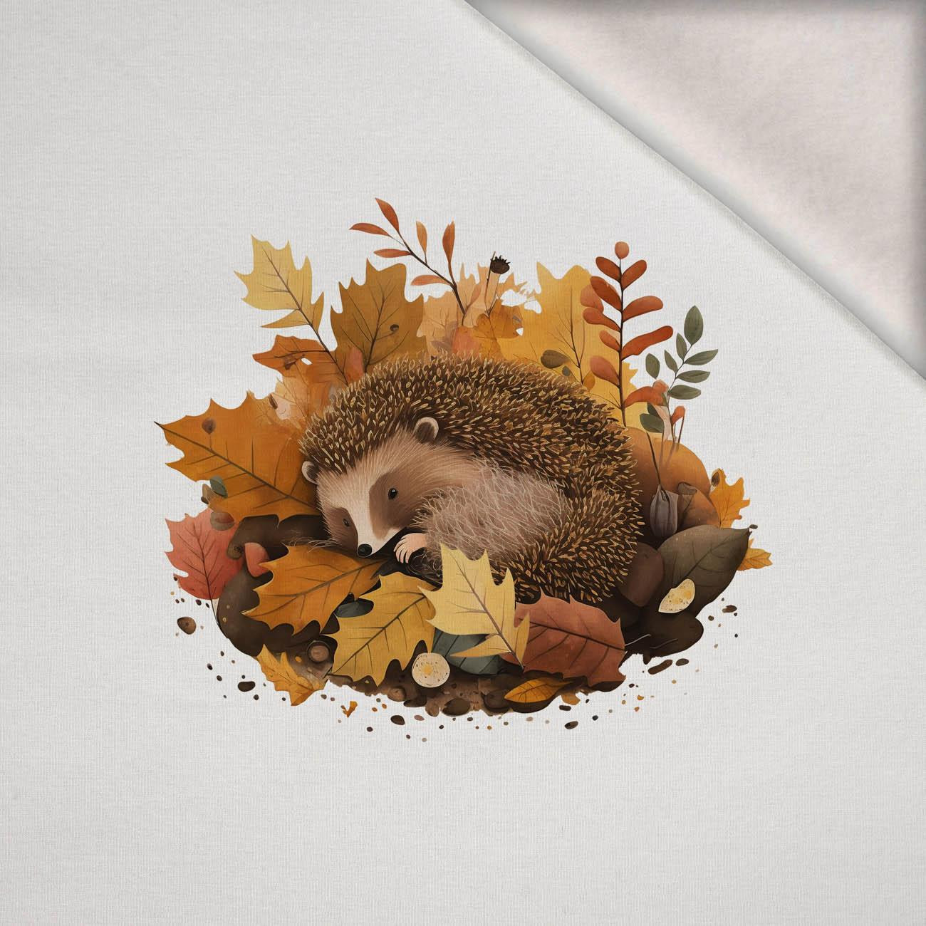 SLEEPING HEDGEHOG - panel (60cm x 50cm) teplákovina počesaná s elastanem ITY SLEEPING HEDGEHOG - panel (60cm x 50cm) teplákovina počesaná s elastanem ITY