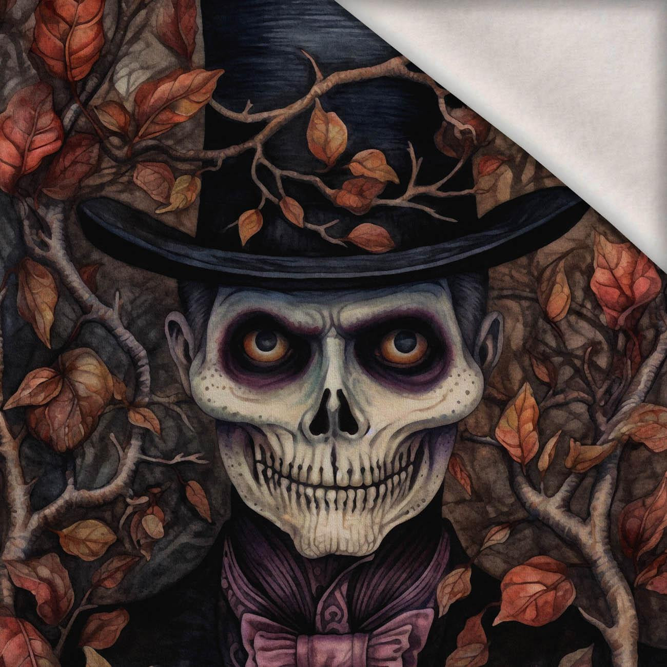 SKELETON - Panel (75cm x 80cm) teplákovina počesaná s elastanem ITY