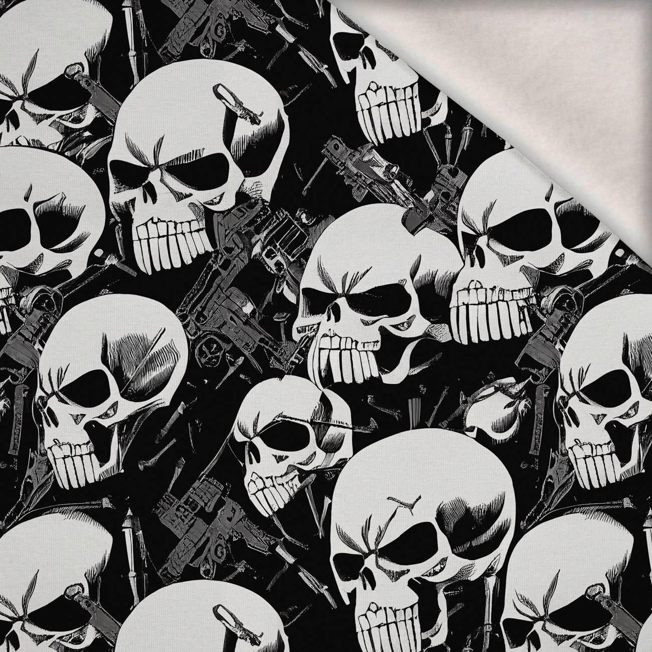 BAD SKULLS - teplákovina počesaná s elastanem ITY BAD SKULLS - teplákovina počesaná s elastanem ITY