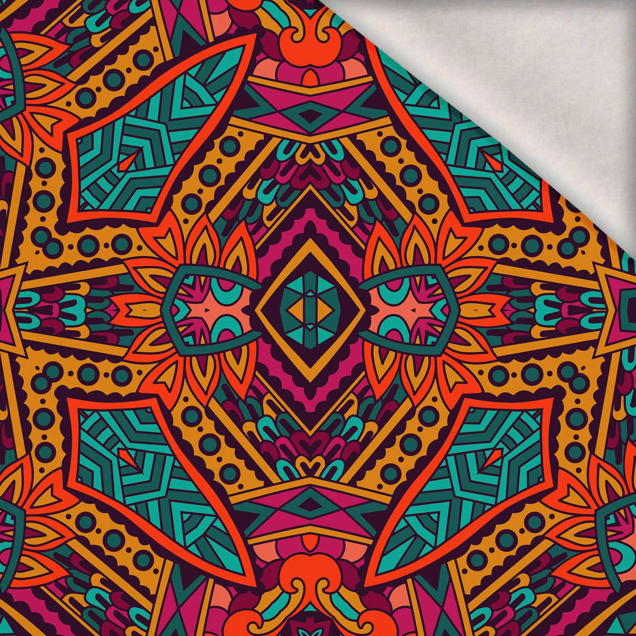 BAREVNÁ MANDALA vz. 1 - teplákovina počesaná s elastanem ITY BAREVNÁ MANDALA vz. 1 - teplákovina počesaná s elastanem ITY