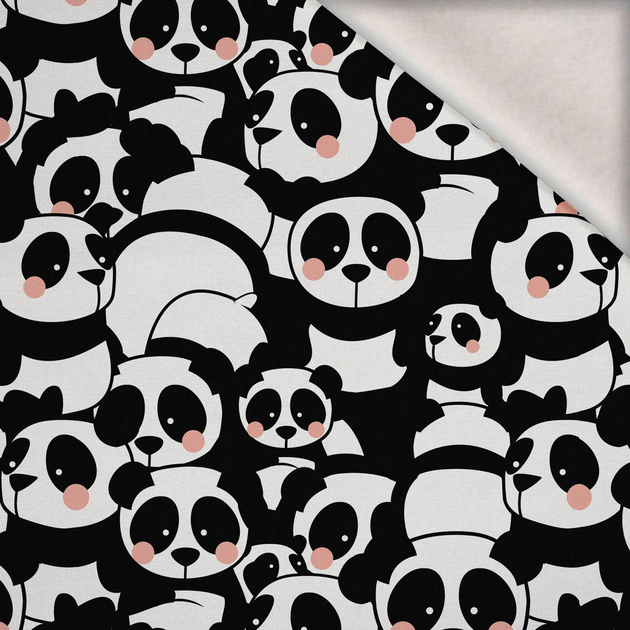 PANDY / růžový - teplákovina počesaná s elastanem ITY PANDY / růžový - teplákovina počesaná s elastanem ITY