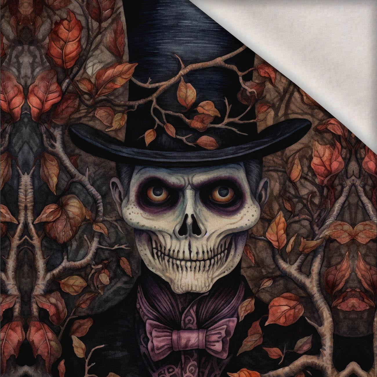 SKELETON - panel (60cm x 50cm) teplákovina počesaná s elastanem ITY