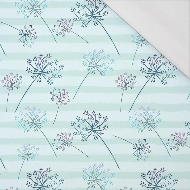 PAMPELIŠKY / PRUHY (VÁŽKY A PAMPELIŠKY) - organický úplet single jersey s elastanem PAMPELIŠKY / PRUHY (VÁŽKY A PAMPELIŠKY) - organický úplet single jersey s elastanem