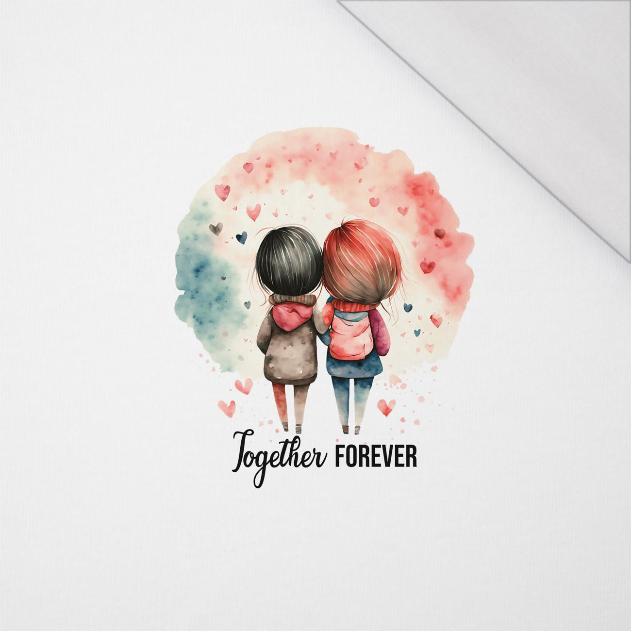 TOGETHER FOREVER / girls - panel (60cm x 50cm) SINGLE JERSEY TOGETHER FOREVER / girls - panel (60cm x 50cm) SINGLE JERSEY