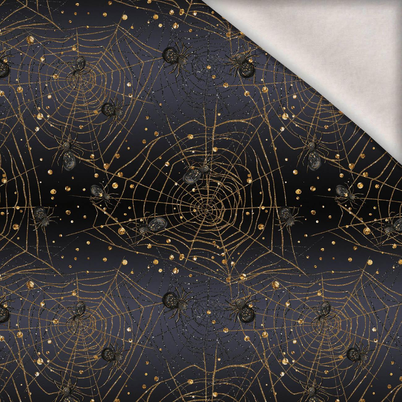 ZLATÉ PAVUČINY (ZAČAROVANÁ NOC) - teplákovina počesaná s elastanem ITY