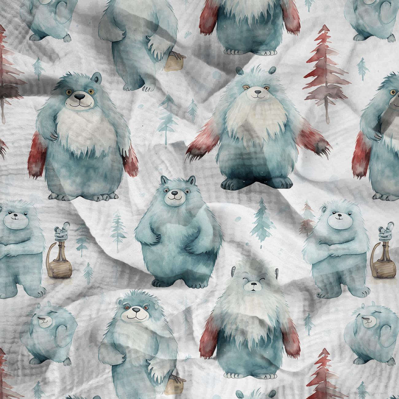 HAPPY YETI VZ. 1 - Mušelín bavlněný