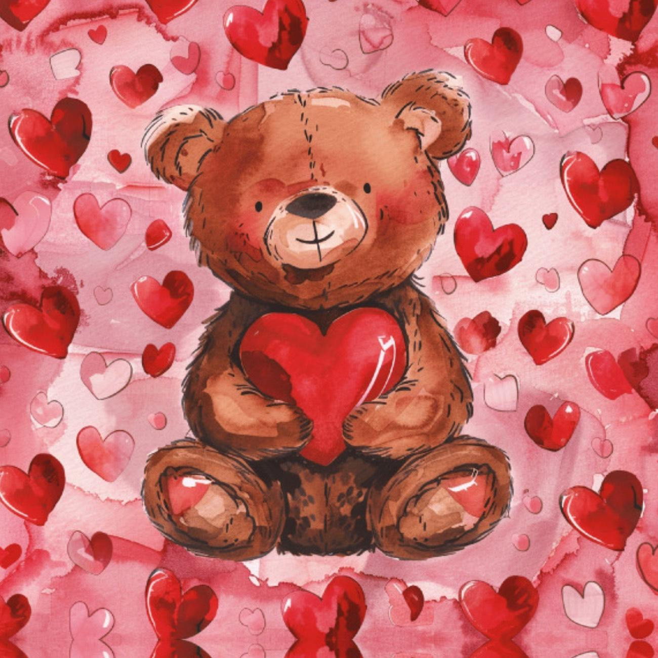 VALENTINE'S DAY / BEAR 2 - PANEL (60cm x 50cm)