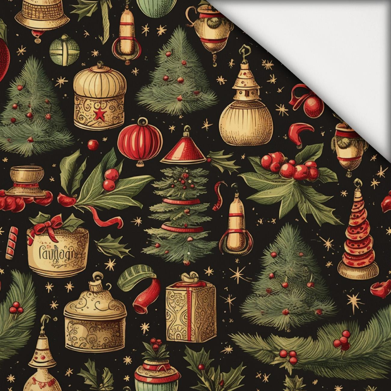 Vintage Christmas wz.11 - lehký, česaný úplet Vintage Christmas wz.11 - lehký, česaný úplet