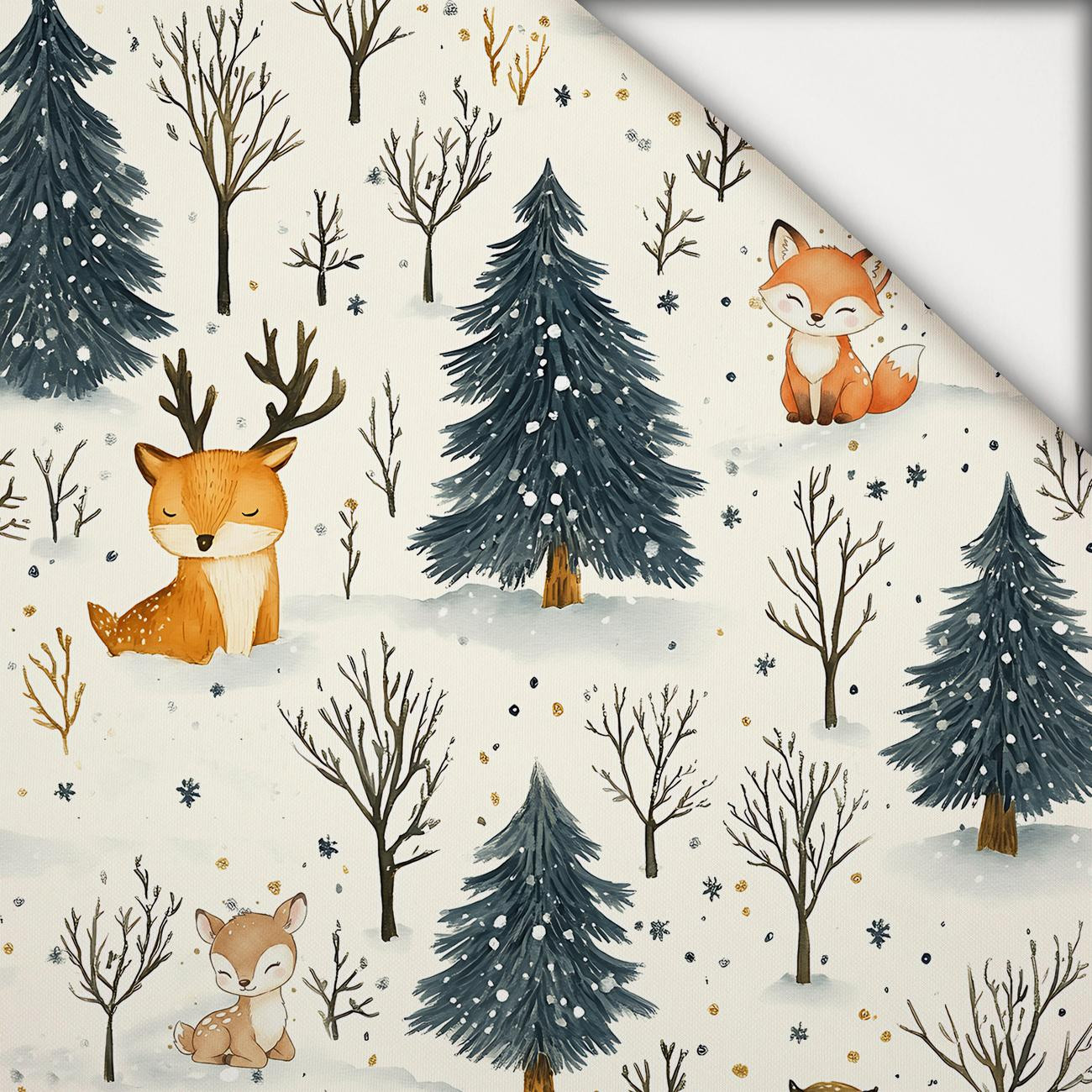 WINTER ANIMALS WZ.2 - lehký, česaný úplet
