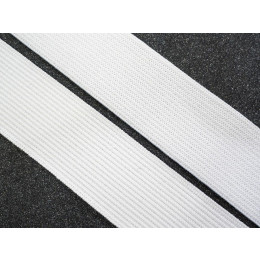 Guma pletená plochá 30mm - BÍLÁ